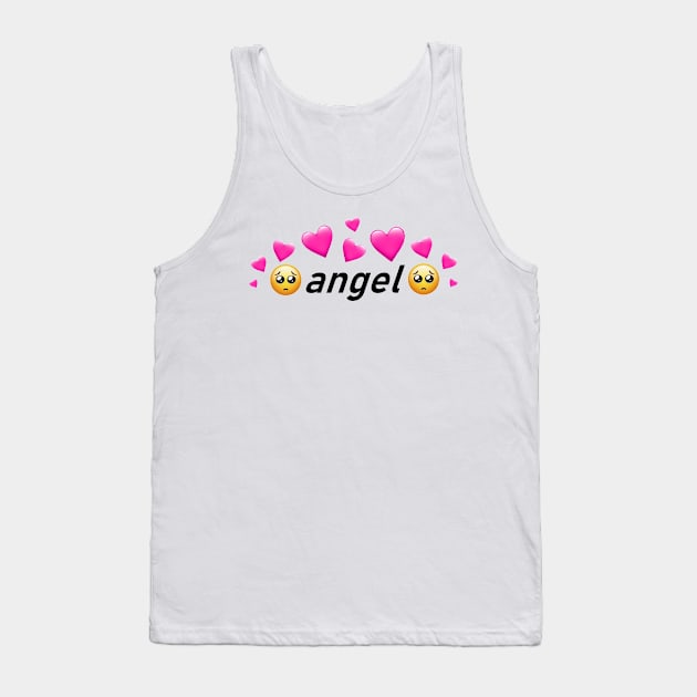 Angel Black Tank Top by Cute and Simple